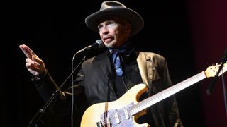  Musician Dave Alvin, founding member of The Blasters, performs onstage during the Wild Honey Foundation&#039;s benefit for Autism Think Tank at Alex Theatre on February 29, 2020 in Glendale, California.