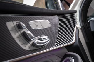 Detail view of Mercedes-Benz EQC 400 door controls