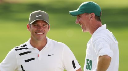 Paul Casey and John McLaren at the 2020 Masters