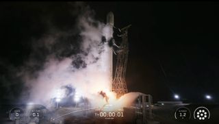 A SpaceX Falcon 9 rocket launches 24 Starlink internet satellites to orbit from California's Vandenberg Space Force Base on Aug. 30, 2025.