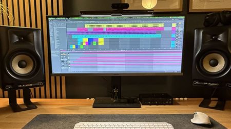 M-Audio Forty Sixty speakers in a home studio setup