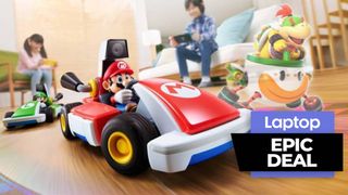 Mario Kart Live Home Circuit Mario and Luigi racer cars in home setting