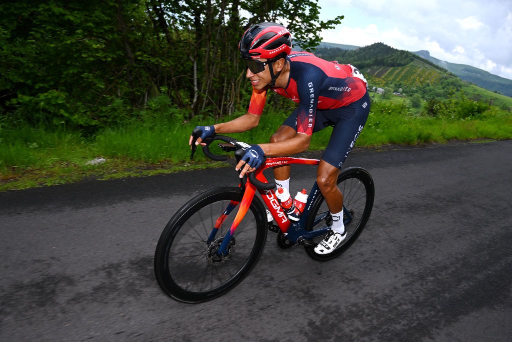 Egan Bernal was back racing at the Crit&eacute;rium du Dauphin&eacute;