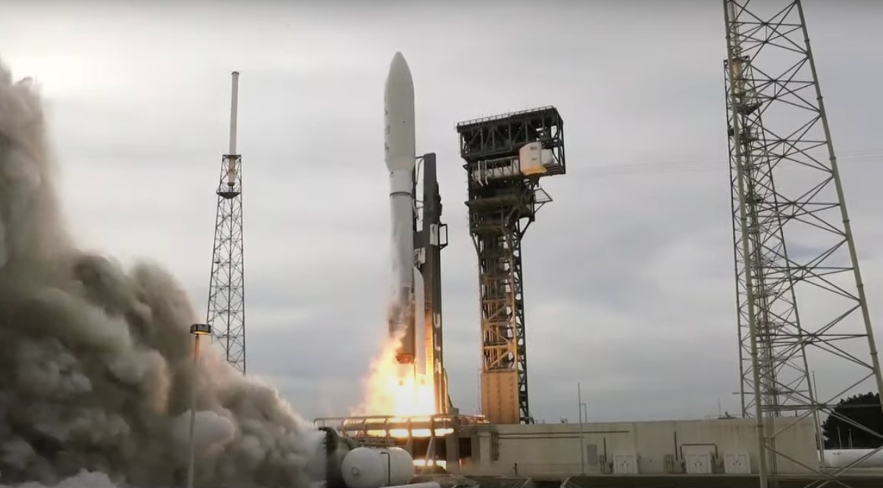 A United Launch Alliance Atlas V rocket launches two Geosynchronous Space Situational Awareness Program satellites for the U.S. Space Force on Jan. 21, 2022.