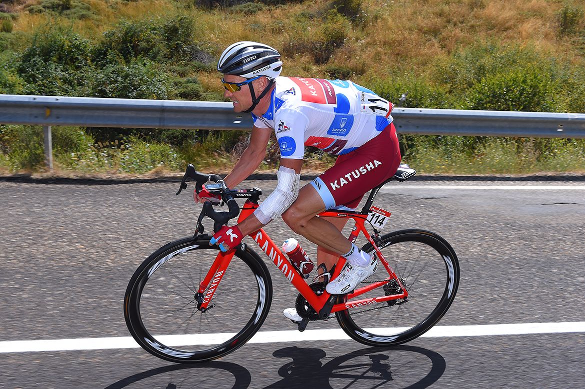 Sergey Lagutin (Katusha) in polka dots