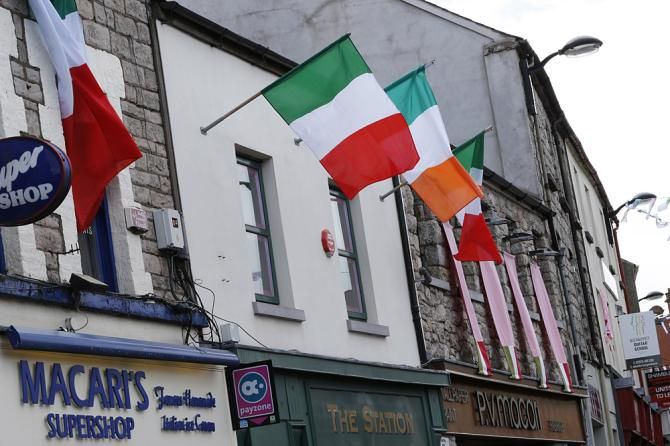 Ireland shares some flag space with Italy