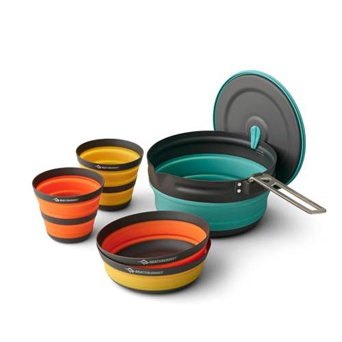 Ultralight Folding Kitchen Set for 2 People (1 Pot, 2 Bowls, 2 Cups) 