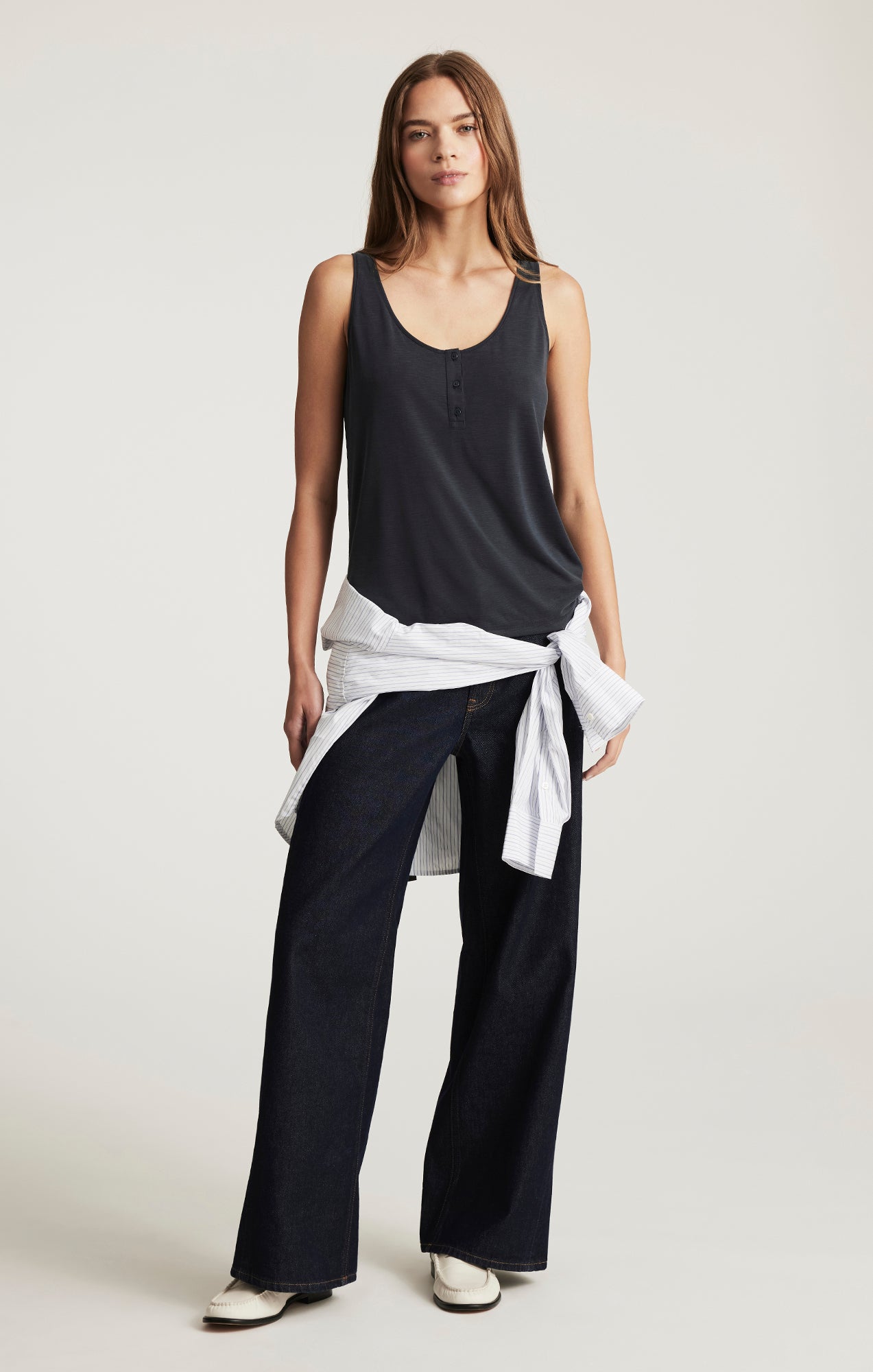 Siena Wide Leg in Rinse Classic Denim - 24 / 30