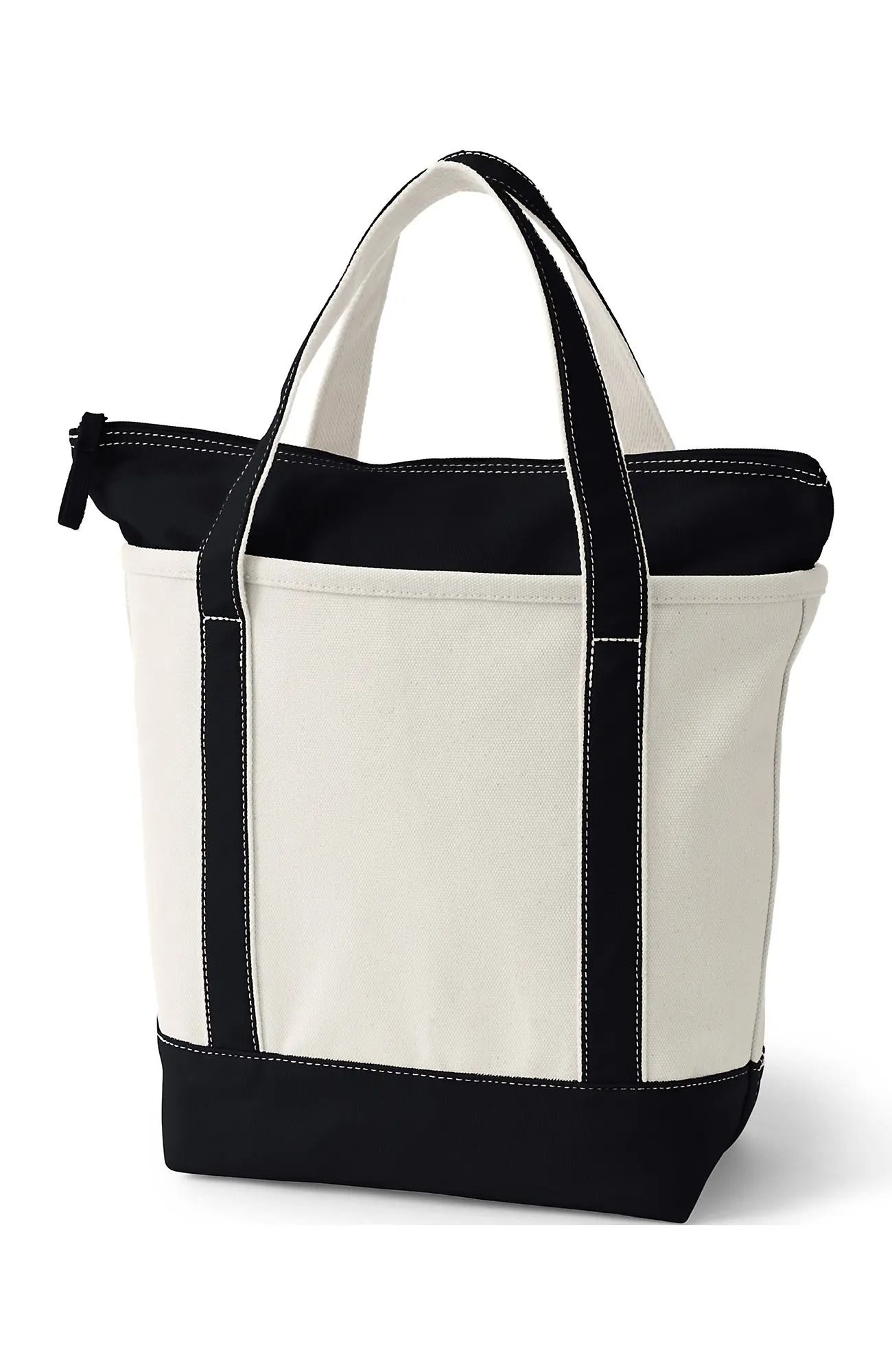 Lands' End, Zip Top Canvas Tote Bag