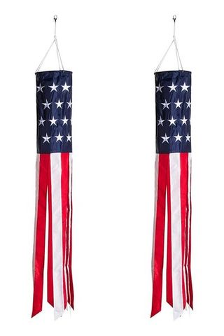 Homarden 40 Inch American Flag Windsock two cut out