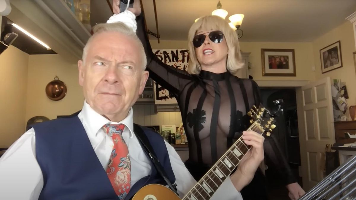 Robert Fripp and Toyah get in the festive spirit with this oh-so-ridiculous cover of Rockin 