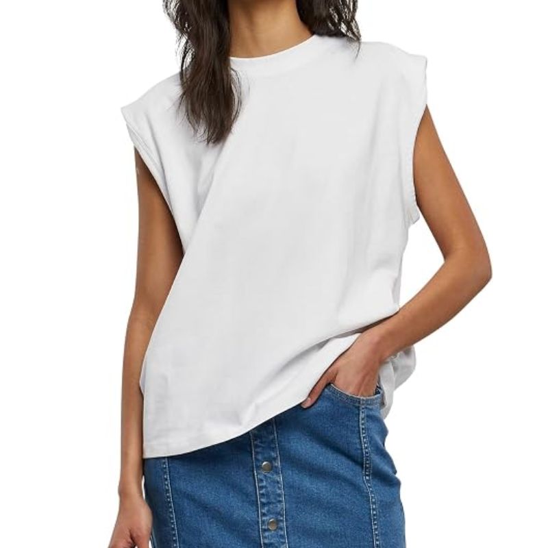 shoulder pad t-shirt top from Amazon