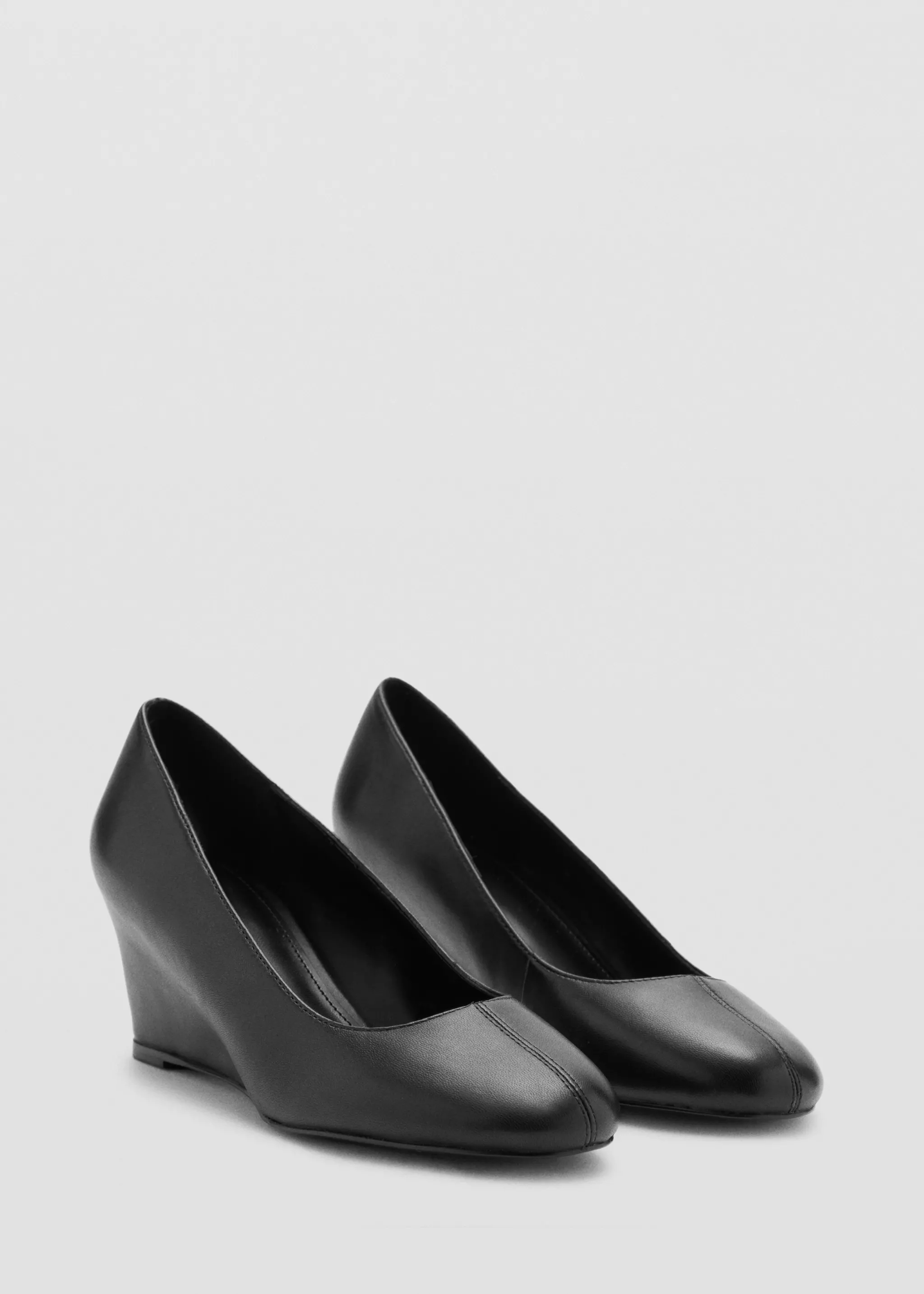 Leather Wedge Heel Shoe - Women | Mango Usa