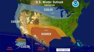 Expected temperature patterns for the winters of 2011-2012.