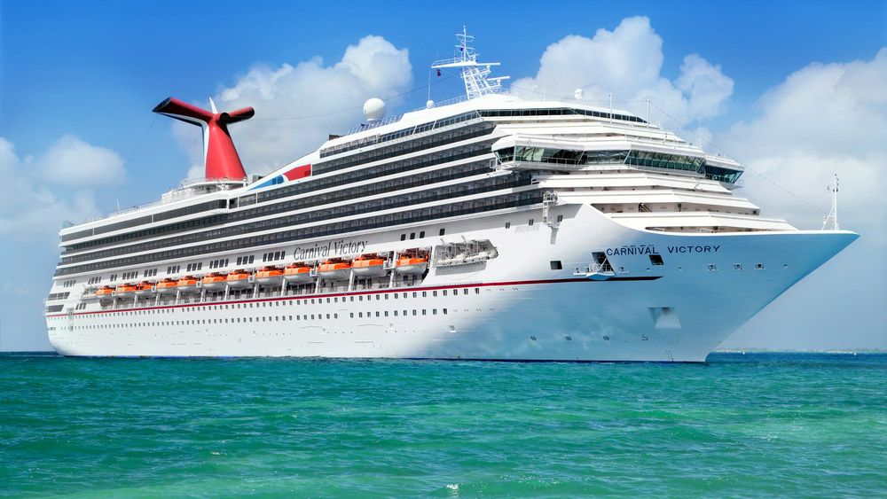 The Carnival Victory cruise ship sets sail from Grand Cayman island in 2013.