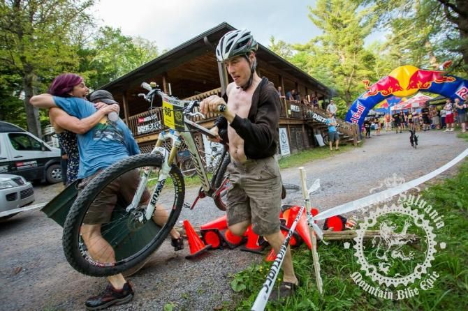 Rich Straub chose to run his bike over this obstacle instead of riding