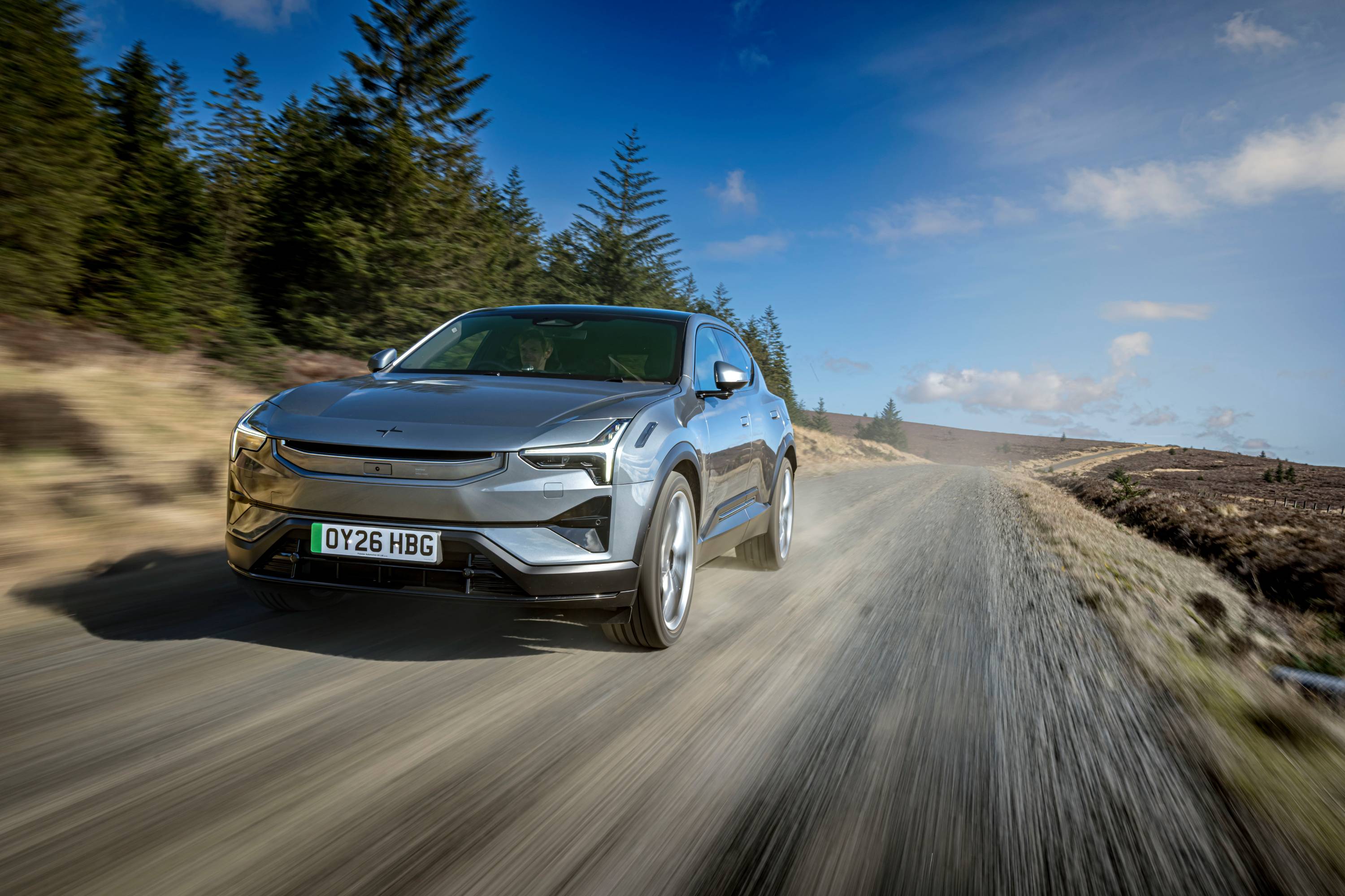 Polestar 3 off the beaten track in Kielder Forest