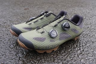 Image shows the Giro Sector gravel bike shoes