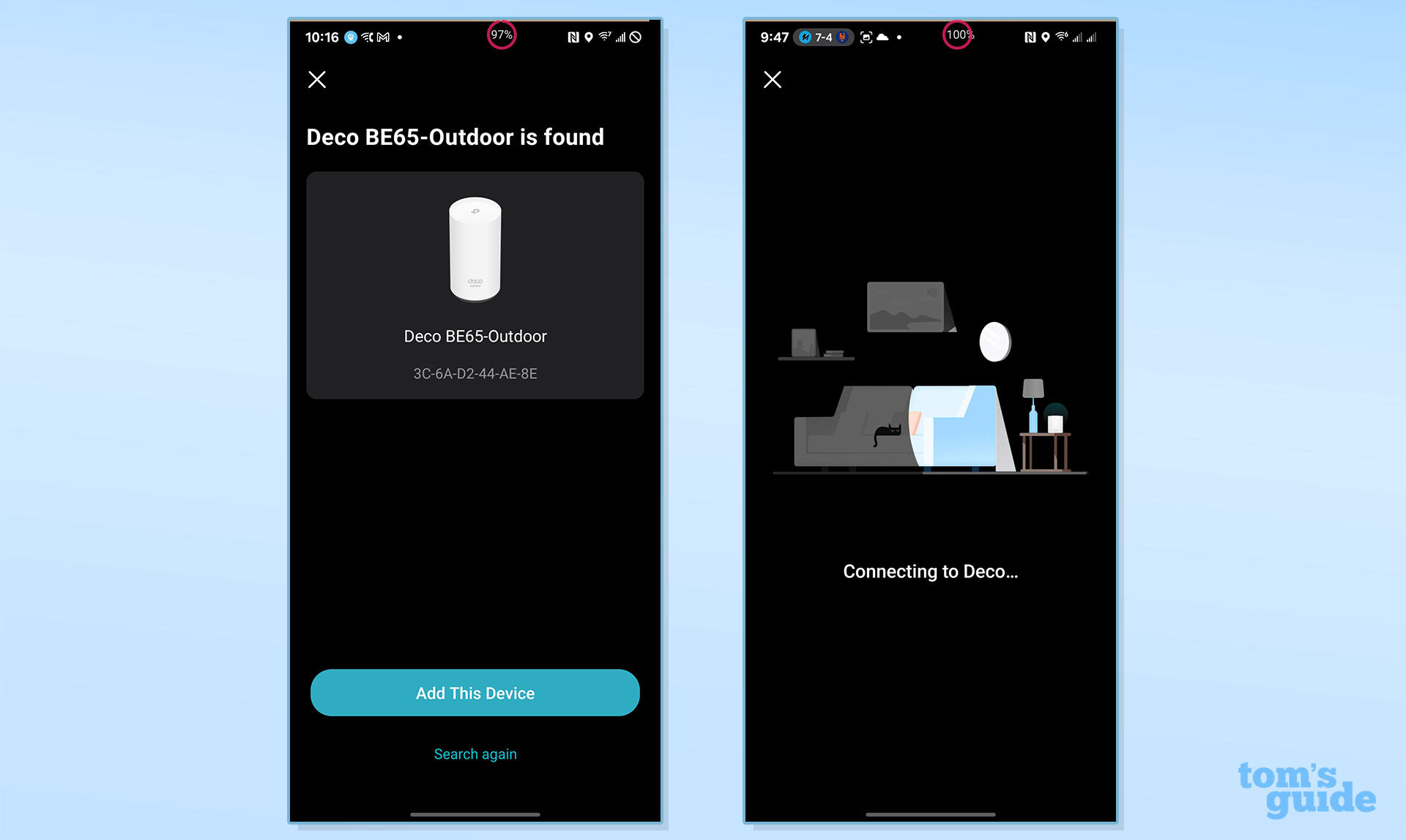 TP-Link Deco BE65-Outdoor app screenshots