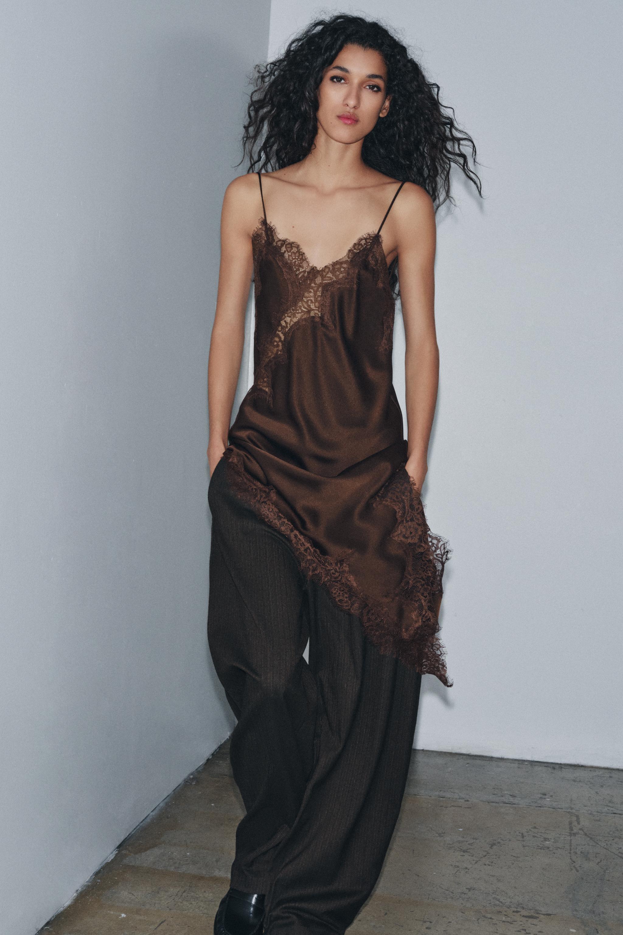 Zw Collection Asymmetric Lace Dress