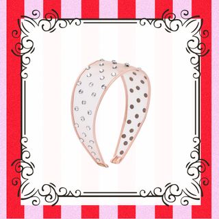 Lelt NY, Giselle Sheer Embellished Headband in Blush