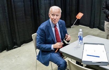 Joe Biden and a flyswatter.