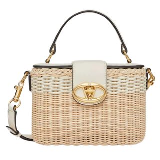 Valentino Garavani VLogo Signature Wicker Vanity Bag