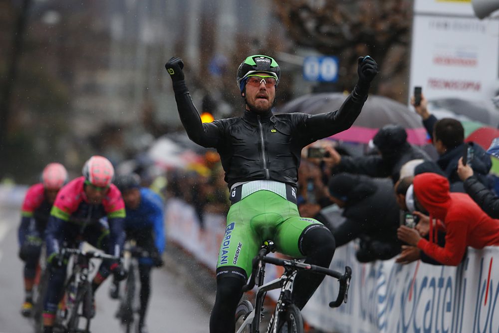 Sonny Colbrelli (Bardiani-CSF) wins a rain-soaked GP Lugano