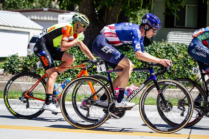 US road race champion Alex Howes (EF Education First) in the breakaway on stage 3 of the 2019 Tour of Utah