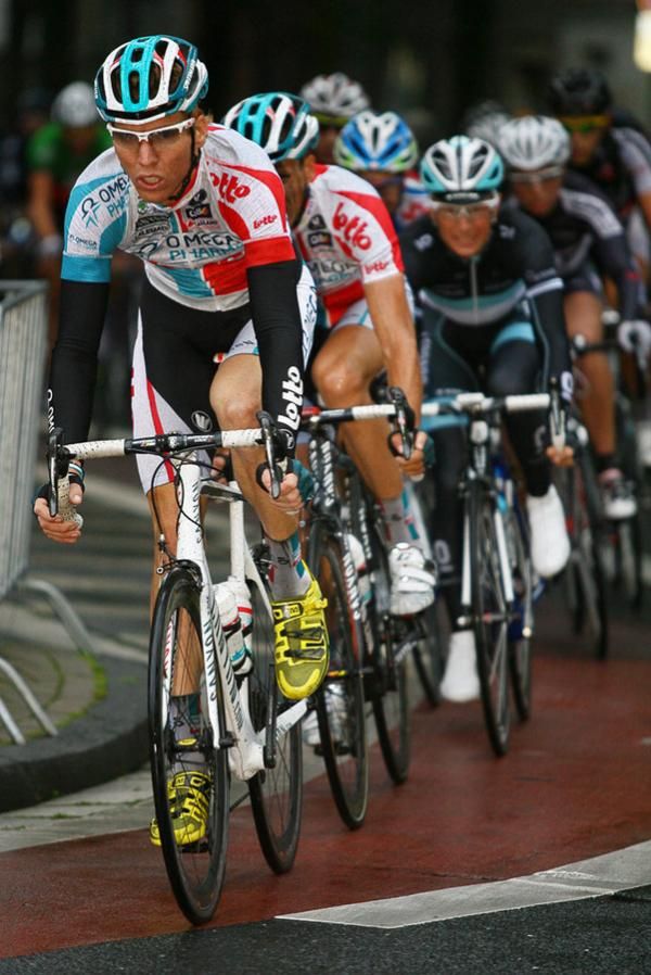 Marcel Sieberg riding on the front.