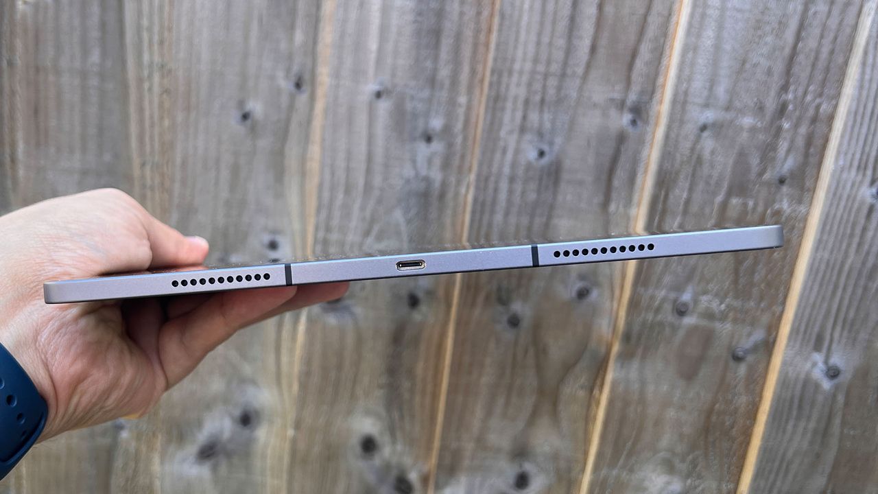 Side of iPad Pro M1 showing ports