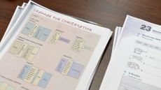 A worksheet for English-language learners is displayed. 