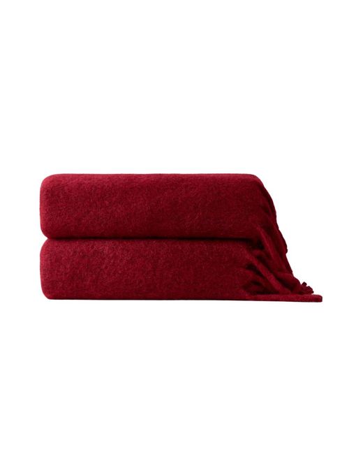 Carded Wool Blend Melange Throw