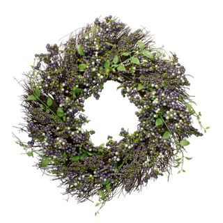 Northlight Purple Mini Berry Artificial Thanksgiving Wreath