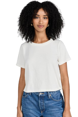 Madewell Women's Soft Fade Cotton Boxy Crop Tee (Was $28) 