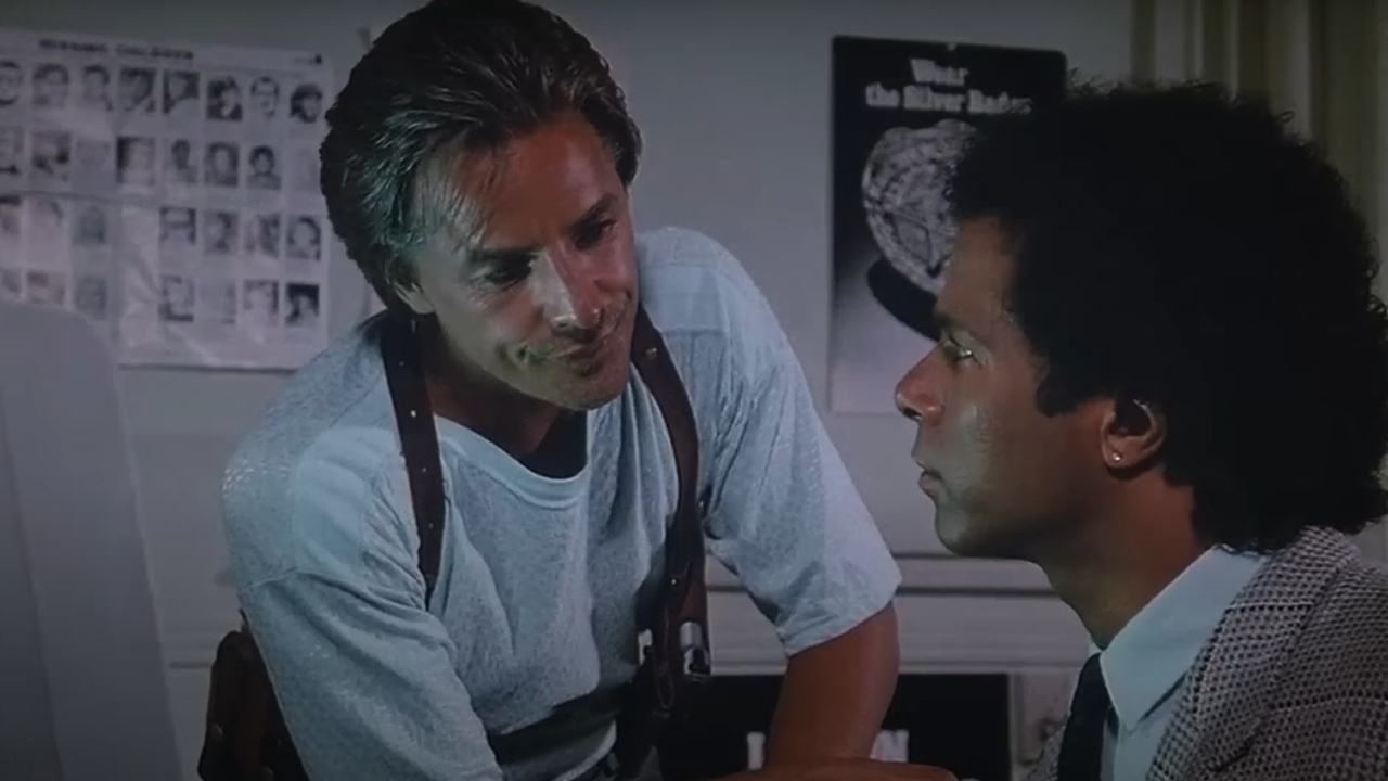 Don Johnson and Philip Michael Thomas on Miami Vice