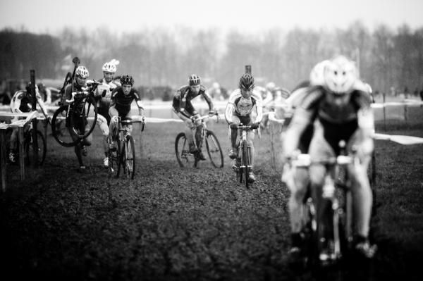 Riders struggled with deep, muddy ruts