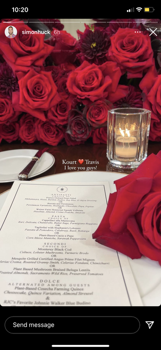 Kourtney Kardashian Travis Barker engagement dinner
