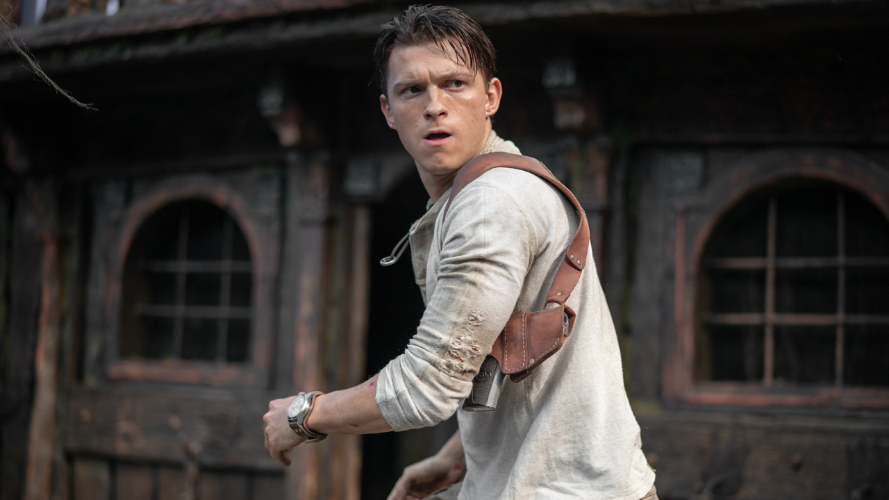 Tom Holland in the movie Uncharted