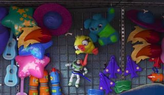 Ducky and Bunny with Buzz Lightyear in Toy Story 4