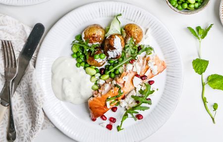 Melanie Johnson's potato salad with salmon