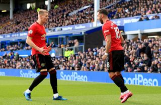 Fernandes (right) has hit the ground running at Old Trafford