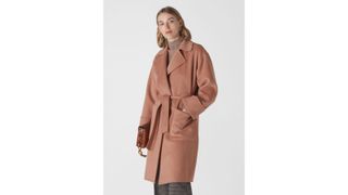 Whistles Double Faced Wool Wrap Coat