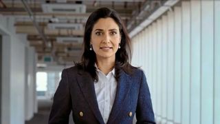 AI TV presenter looks into camera