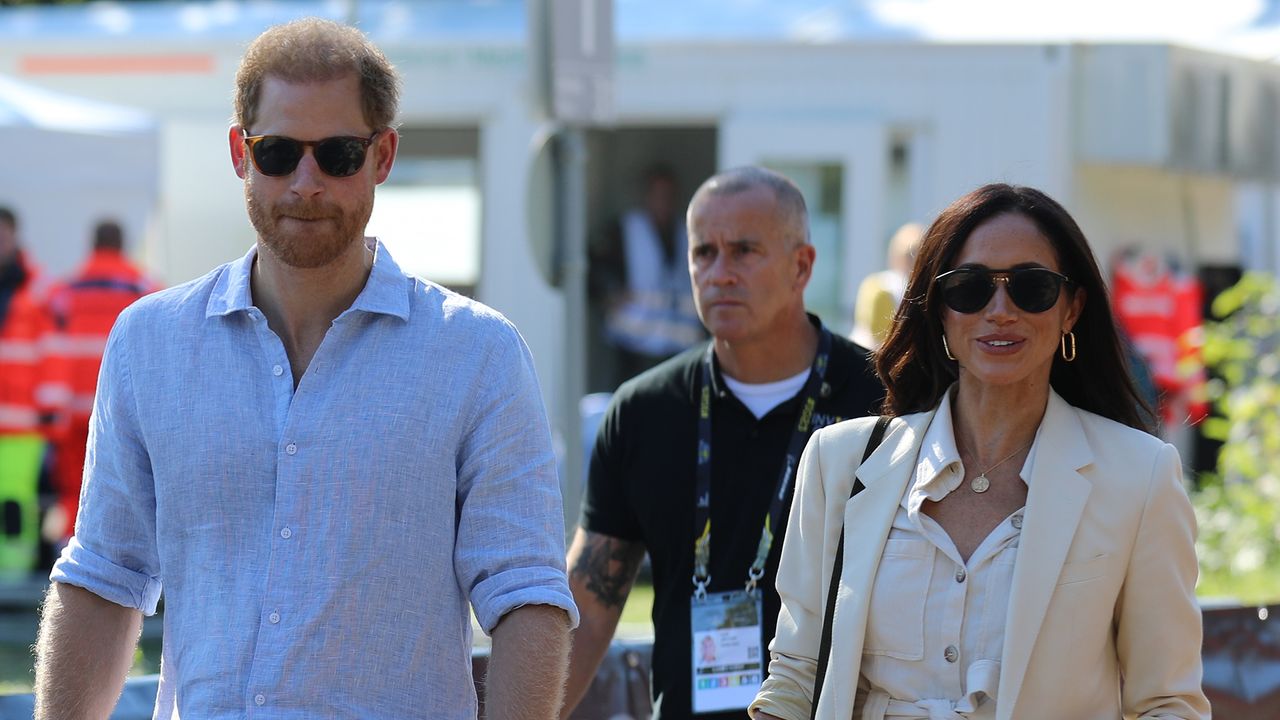 Prince Harry and Meghan Markle attend the Invictus Games at the Merkur Spiel-Arena in Dusseldorf, Germany on September 15, 2023