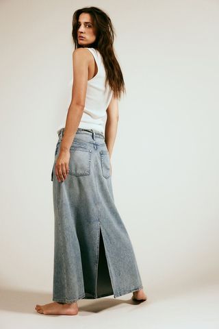 Feather Soft Denim Skirt