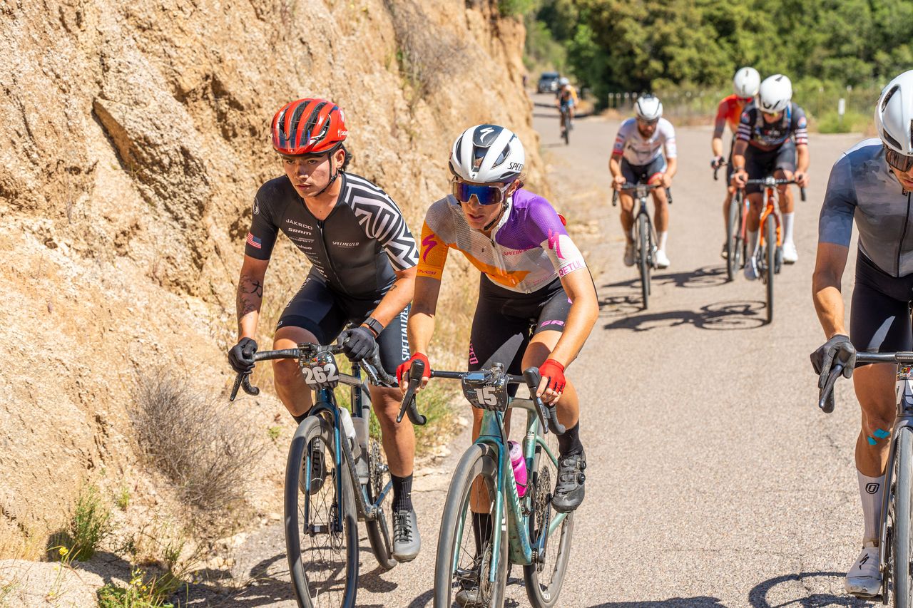 Sofia Gomez Villafa&ntilde;e rides on section of 'unroad' during BWR California