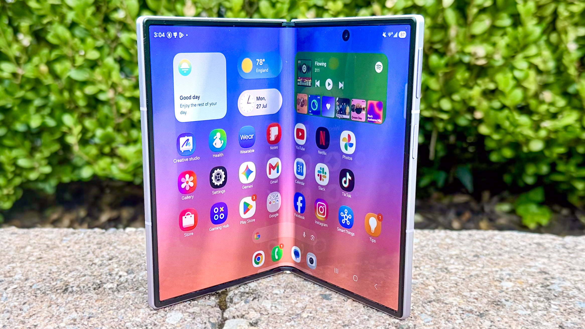Galaxy Z Fold 8 shown held in-hand