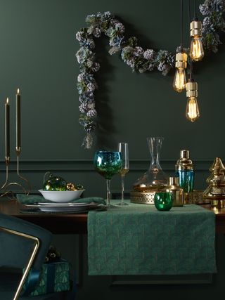 John Lewis & Partners Emerald table setting