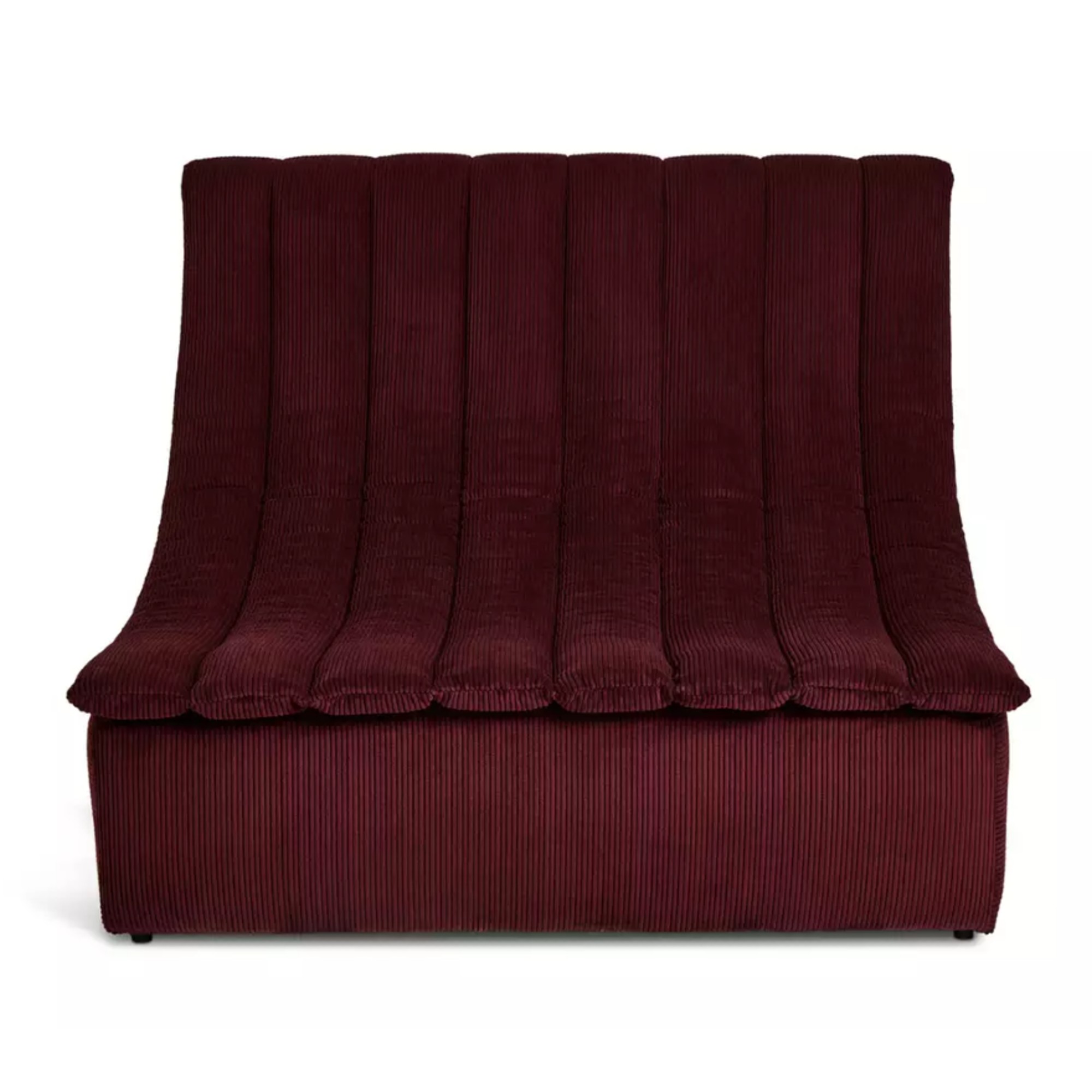Habitat 60 Scoop Fabric Chair - Burgundy